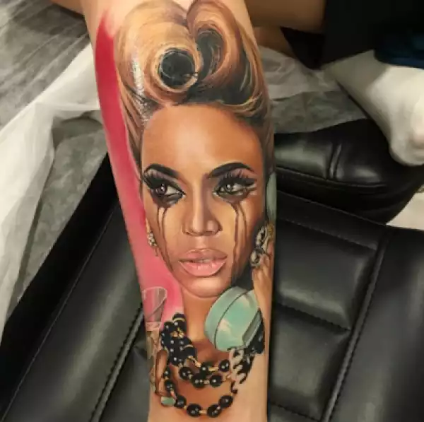 Checkout This Amazing Tattoo Of Beyonce By A Fan